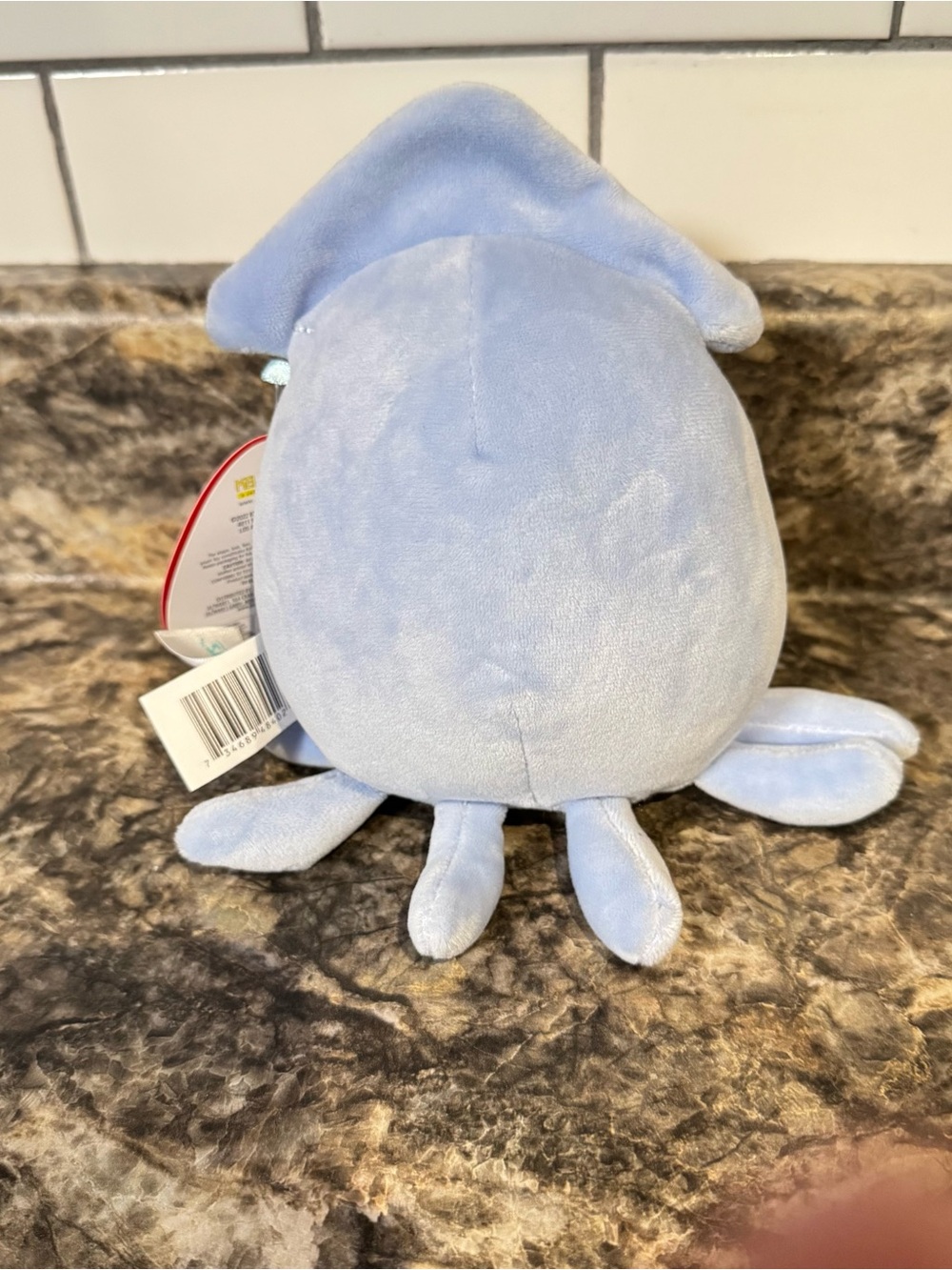 Squishmallows Light Blue Octopus Plush with Embroidered Hearts - Picture 2 of 2